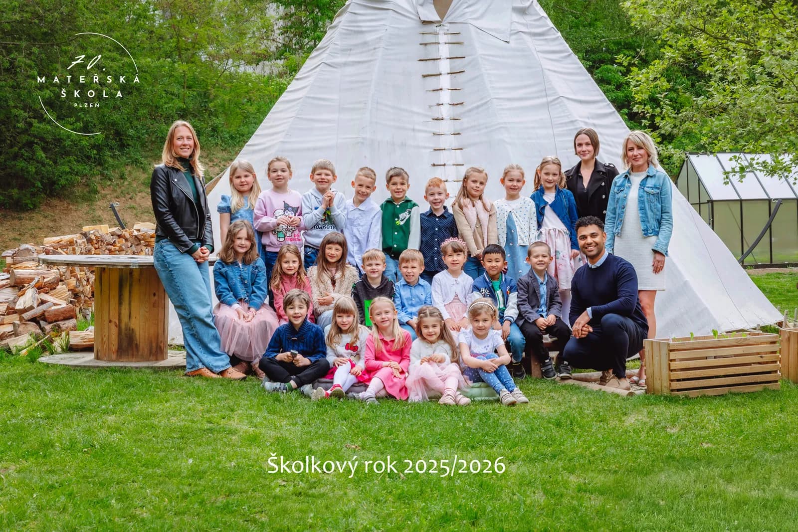Společná fotografie, Meduňková třída, školkový rok 2025/2026